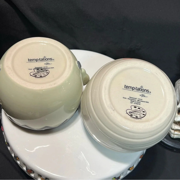 Ceramic Halloween Frankenstein & Bow Mummy Dip Bowls & Matching Spreaders - Picture 11 of 14